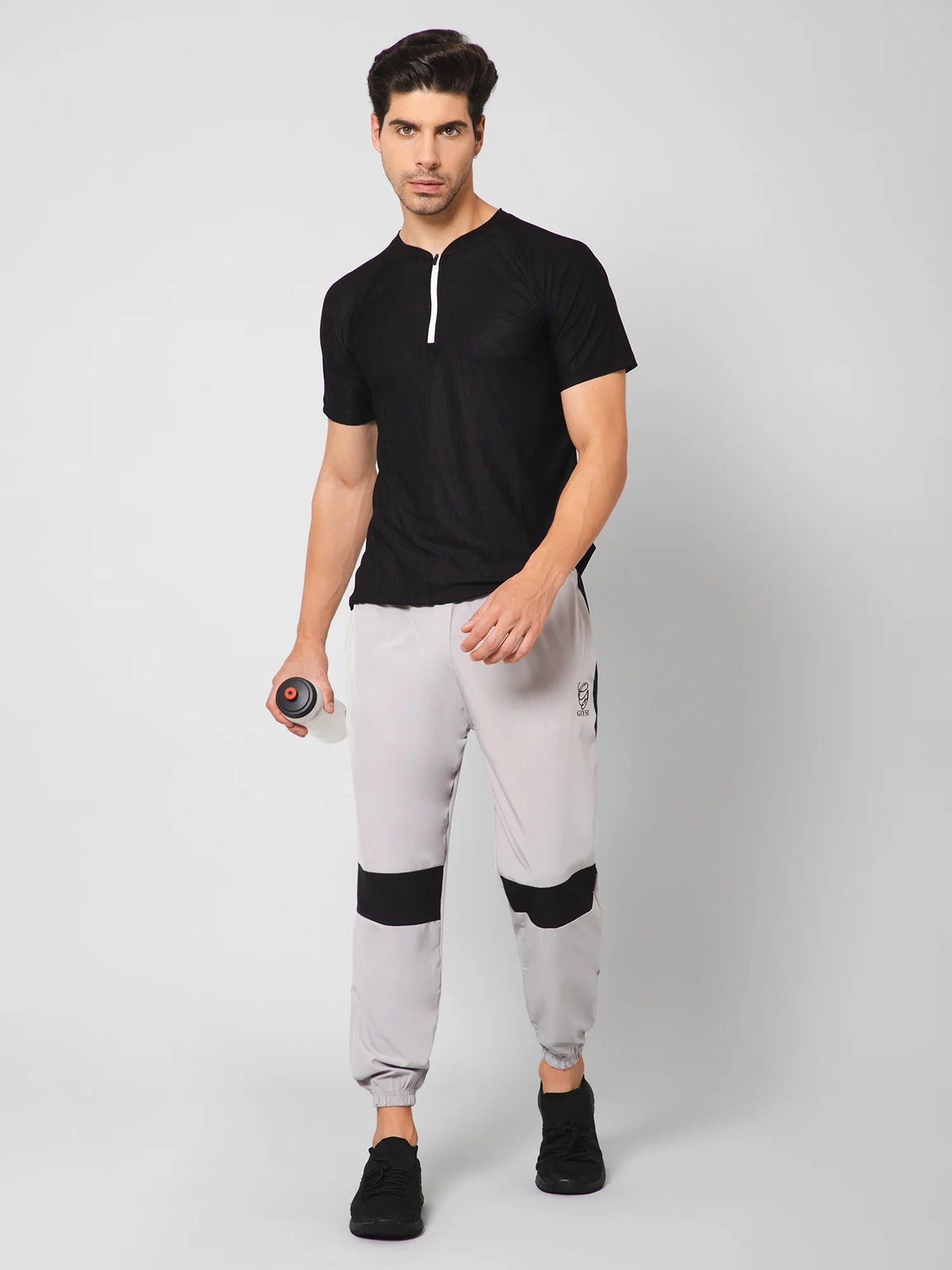 Grey Jogger with Zip Pockets