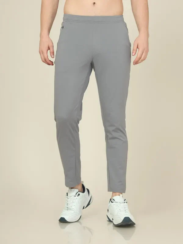 Men Solid Relax Fit Trackpants with ELASTO PLUS