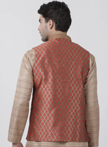 Men's Maroon Nehru Jacket